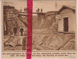 Beugen - Herstelling Spoorwegviaduct Na Watersnood - Orig. Knipsel Coupure Tijdschrift Magazine - 1926 - Unclassified