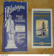 PHILADELPHIA Map And Guide - 1928 .........Caisse-40 - Dépliants Touristiques