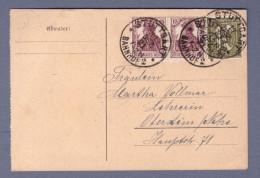 Weimar INFLA Postkarte - STUTTGART BAHNHOF 17 DEZ 21 (CG13110-261) - Cartas & Documentos