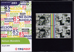 NEDERLAND, 2003, MNH Zegels In Mapje, Nelson Mandela , NVPH Nrs. 2196-2197, Scannr. M283 - Ungebraucht
