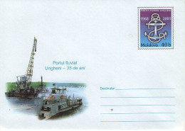 MOLDOVA REPUBLIC 011y2003: UNGHENI - DANUBE NAVIGATION, Unused Prepaid Postal Stationery Cover - Registered Shipping! - Moldova