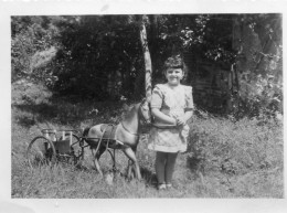 Photo Vintage Paris Snap Shop- Enfant Child Cheval De Bois Wooden Horse Arcueil - Personnes Anonymes