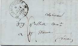 37105# LARGENTIERE 8 JUIN 1840 T12 ARDECHE LETTRE Datée De LANDES Pour ST ETIENNE LOIRE - 1801-1848: Vorläufer XIX