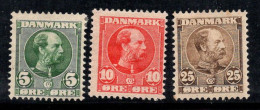 Danemark 1904 Mi. 47-48, 50 Neuf * MH 60% Roi Christian IX - Ongebruikt