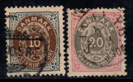 Danemark 1875 Mi. 27-28 Oblitéré 100% 16, 20 O, Armoiries - Used Stamps