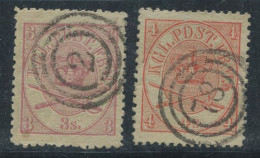 Danemark 1864 Mi. 12A-13A Oblitéré 80% 3.4 S, Armoiries - Used Stamps