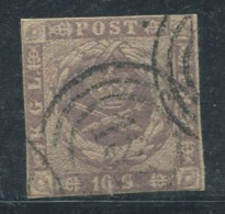 Danemark 1854 Mi. 6 Oblitéré 40% 16 S, Armoiries - Used Stamps