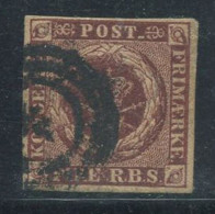 Danemark 1851 Mi. 1 Oblitéré 100% 4 S, Armoiries - Usado