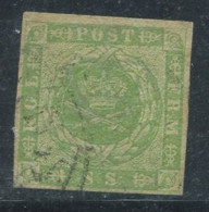 Danemark 1854 Mi. 5 Oblitéré 100% 8 S, Armoiries - Used Stamps