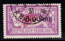 Andorre Française 1931 Mi. 20 Oblitéré 100% Surimprimé 3 FR - Usati