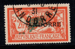 Andorre Française 1931 Mi. 19 Oblitéré 100% Surimprimé 2 FR - Used Stamps