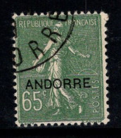 Andorre Française 1931 Mi. 14 Oblitéré 100% 65 C Surimprimé - Usati