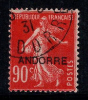 Andorre Française 1931 Mi. 16 Oblitéré 100% Surimprimé 90 C - Oblitérés