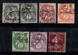 Andorre Française 1931 Mi. 1-7 Oblitéré 100% Surimprimé - Used Stamps