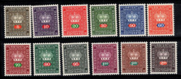 Liechtenstein 1968 Mi. 45-56 Neuf ** 100% Service Couronne - Dienstmarken