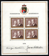 Liechtenstein 1974 Mi. 614 Mini Feuille 100% Neuf ** Le Prince François-Joseph - Blokken