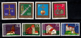 Liechtenstein 1975 Mi. 625-628,630-633 Neuf ** 100% Joyaux Impériaux, Monuments - Nuevos