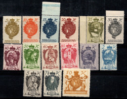 Liechtenstein 1920 Mi. 25-39 Neuf * MH 100% Monuments, Célébrités - Unused Stamps