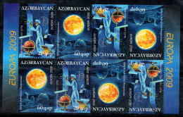 Azerbaïdjan 2009 Mi. 758D-759D Mini Feuille 100% Neuf ** Europa Cept, Astronomie - Azerbaijan