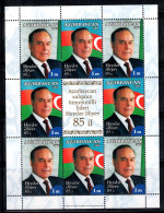 Azerbaïdjan 2008 Mi. 722A-723A Mini Feuille 100% Neuf ** Aliyev, 1 M - Azerbaiján