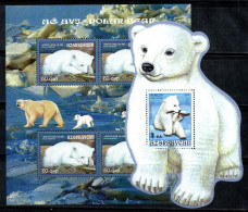 Azerbaïdjan 2007 Mi. Bl. 73A-74A Bloc Feuillet 100% Neuf ** L'ours Polaire Knut - Azerbaïdjan