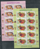 Azerbaïdjan 2005 Mi. 608A-609A Mini Feuille 100% Neuf ** Europa Cept, Gastronomie - Azerbaiján