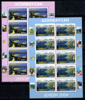 Azerbaïdjan 2004 Mi. 573A-574A Mini Feuille 100% Neuf ** L'Europe Cept, Les Paysages - Azerbaïdjan