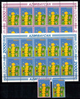 Azerbaïdjan 2000 Mi. 461A-462A Mini Feuille 100% Neuf ** Europa Cept - Azerbaïjan