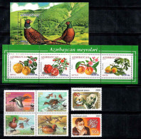 Azerbaïdjan 2000 Mi. 474-481, Bl.42 Neuf ** 100% Oiseaux, Fruits, Faune - Azerbaïdjan