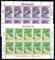 Azerbaïdjan 1999 Mi. 442-443 Mini Feuille 100% Neuf ** Europe Cept, Nature, Faune - Aserbaidschan