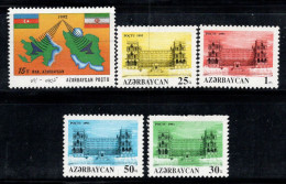 Azerbaïdjan 1993 Mi. 107-111 Neuf ** 100% DRAPEAU, Bakou - Azerbaiján