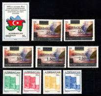 Azerbaïdjan 1992 Mi. 69-78 Neuf ** 100% Drapeau, Monuments - Aserbaidschan