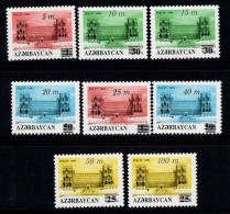 Azerbaïdjan 1994 Mi. 122-129 Neuf ** 100% Surimprimé - Azerbaiján