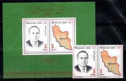 Azerbaïdjan 1993 Mi. Bl. 4 I,105-106 Bloc Feuillet 100% Neuf ** Aliyev, Carte - Azerbeidzjan