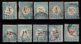 Pays-Bas 1881 Mi. 3-12 Oblitéré 100% Timbre-taxe - Portomarken