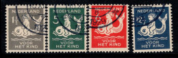 Pays-Bas 1929 Mi. 229A-232A Oblitéré 100% Pour Les Enfants - Usados