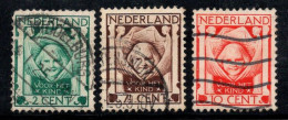 Pays-Bas 1924 Mi. 143-145 Oblitéré 80% Pour Les Enfants - Usati