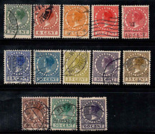 Pays-Bas 1924 Mi. 151A-163A Oblitéré 100% Reine Wilhelmine - Used Stamps