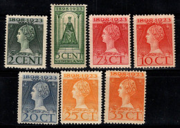 Pays-Bas 1923 Mi. 123-129 Neuf * MH 100% Roi Wilhelmine - Unused Stamps