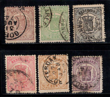 Pays-Bas 1869 Mi. 13-18 Oblitéré 80% ARMOIRIES - Used Stamps