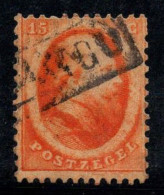 Pays-Bas 1864 Mi. 6 Oblitéré 100% 15 C, Le Roi Guillaume III - Usados