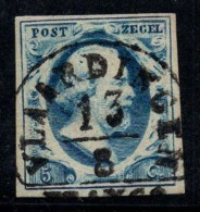 Pays-Bas 1852 Mi. 1 Oblitéré 100% 5 C, Le Roi Guillaume III - Used Stamps
