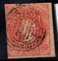 Chili 1853-66 Mi. 1 IY Oblitéré 80% 5 C, Colon, Colombo - Chile