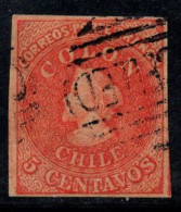 Chili 1853-66 Mi. 1 IY Oblitéré 100% 5 C, Colon, Colombo - Chili