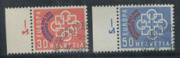 Suisse 1959 Mi. 681-682 Oblitéré 100% Surimprimé Europe - Oblitérés
