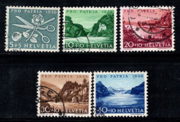 Suisse 1956 Mi. 627-631 Oblitéré 100% Paysages, Pro Patria - Usati