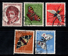 Suisse 1955 Mi. 618-622 Oblitéré 100% Pro Juventute, PAPILLONS - Usati