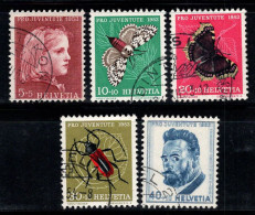 Suisse 1953 Mi. 588-592 Oblitéré 100% Pro Juventute, PAPILLONS - Used Stamps
