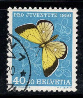 Suisse 1950 Mi. 554 Oblitéré 100% Pro Juventute, Papillons, 40 C - Oblitérés