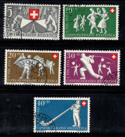 Suisse 1951 Mi. 555-559 Oblitéré 100% Pro Patria, JEUX - Gebruikt